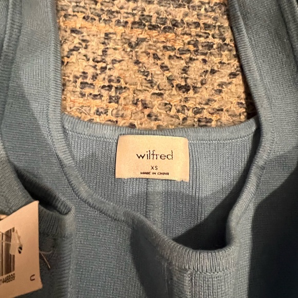 Aritzia Wilfred Natalie Top in Blue Buoy - Size XS NWT - Picture 5 of 5